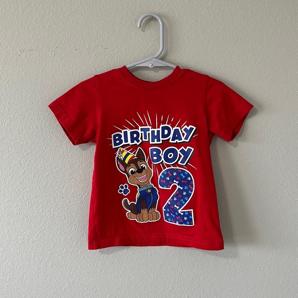 Nickelodeon 2T Paw Patrol Toddler Boy 2nd Birthday Red Short Sleeve Tee - Picture 2 of 7